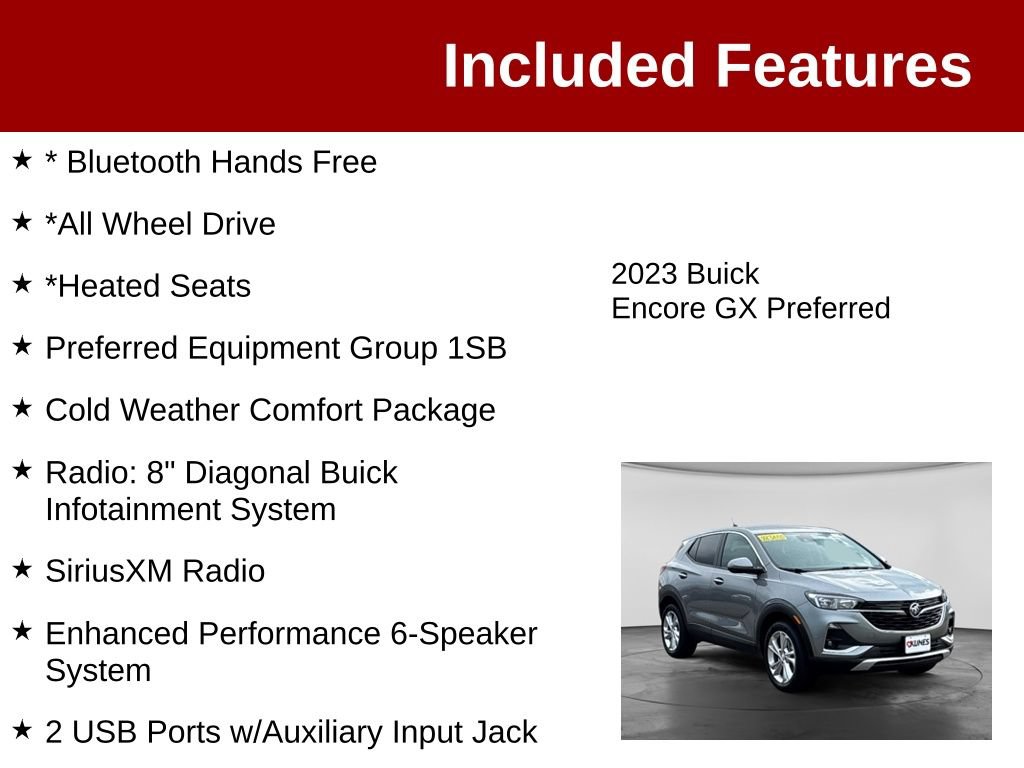 Used 2023 Buick Encore GX Preferred w/ Cold Weather Comfort Package AWD/4WD image 3