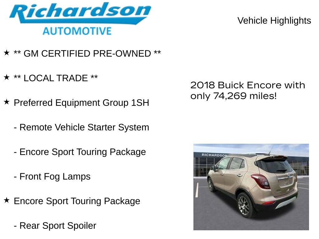 Used 2018 Buick Encore Sport Touring FWD image 11