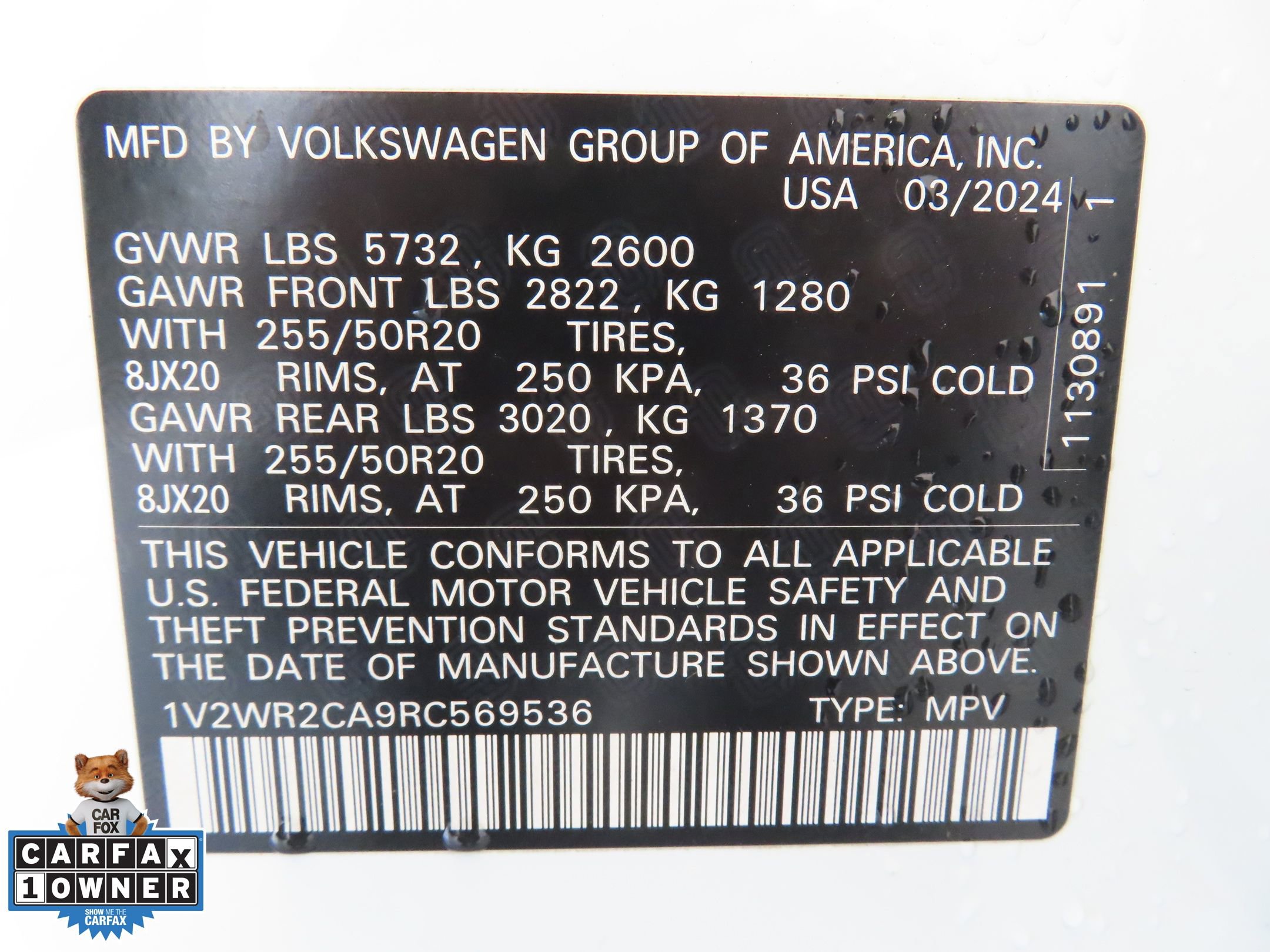 Used 2024 Volkswagen Atlas SE w/ Black Wheel Package FWD image 30