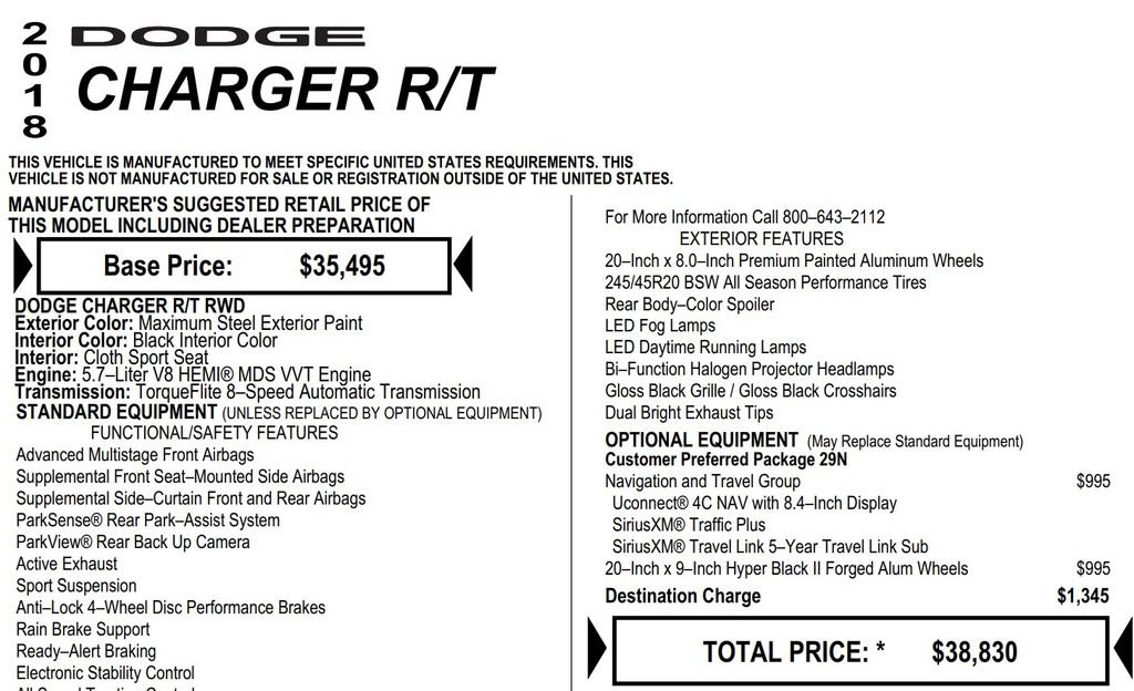 Used 2018 Dodge Charger R/T w/ Navigation & Travel Group image 17