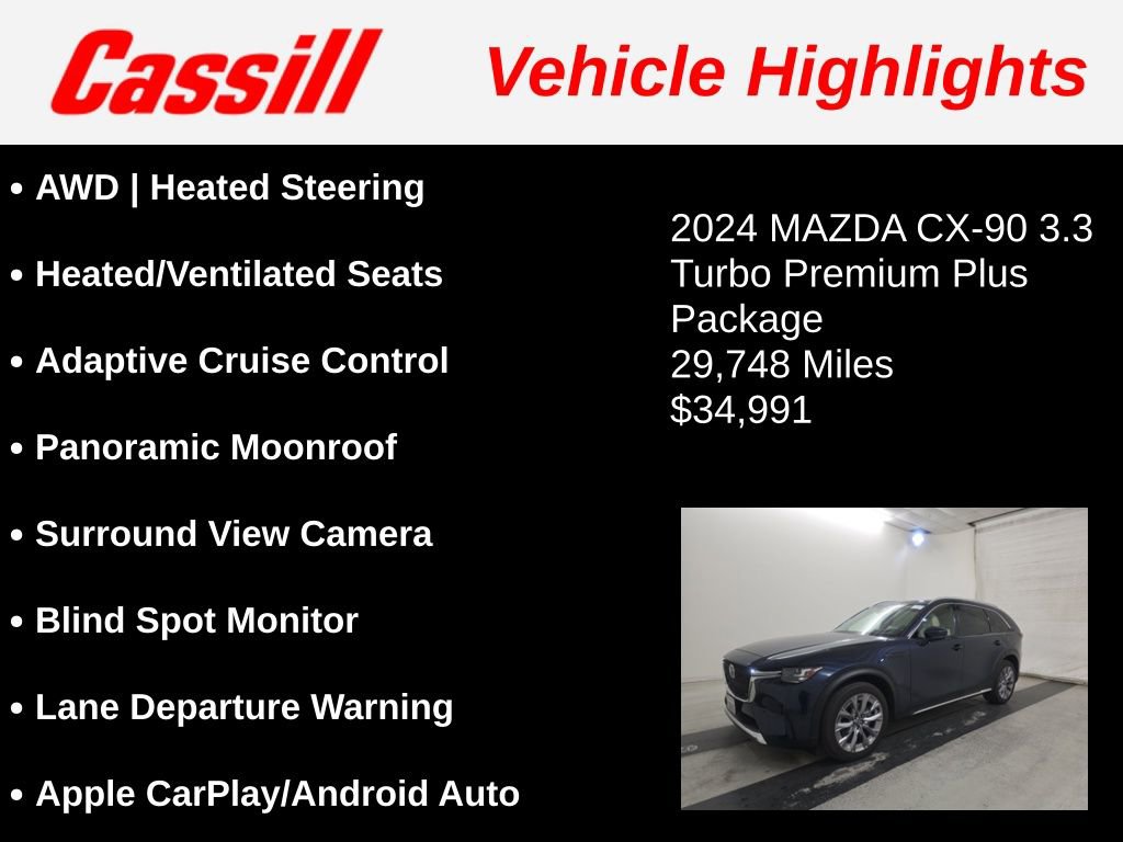 Used 2024 MAZDA CX-90 3.3 Turbo w/ Premium Plus Pkg image 3