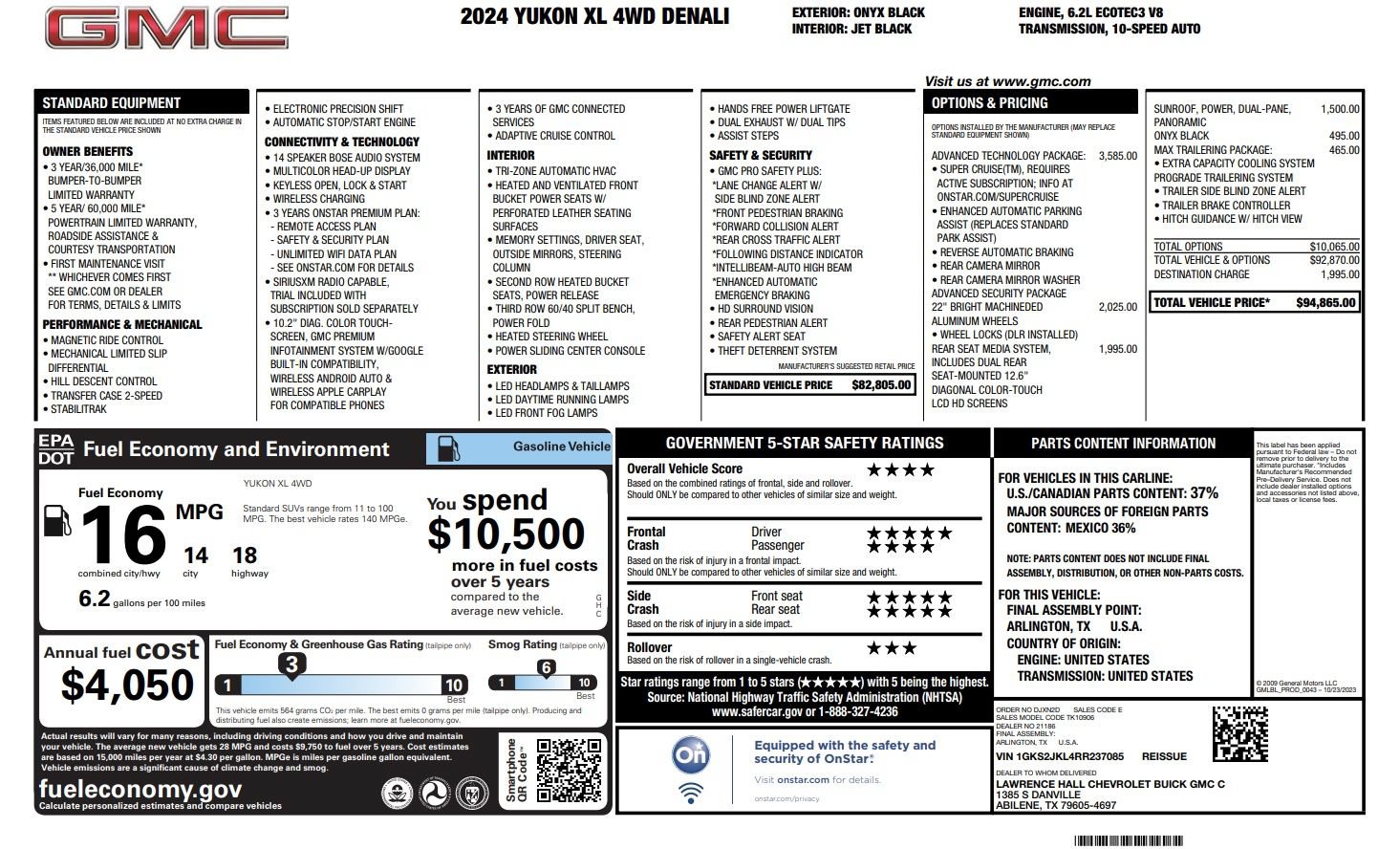Used 2024 GMC Yukon XL Denali w/ Advanced Technology Package AWD/4WD image 35