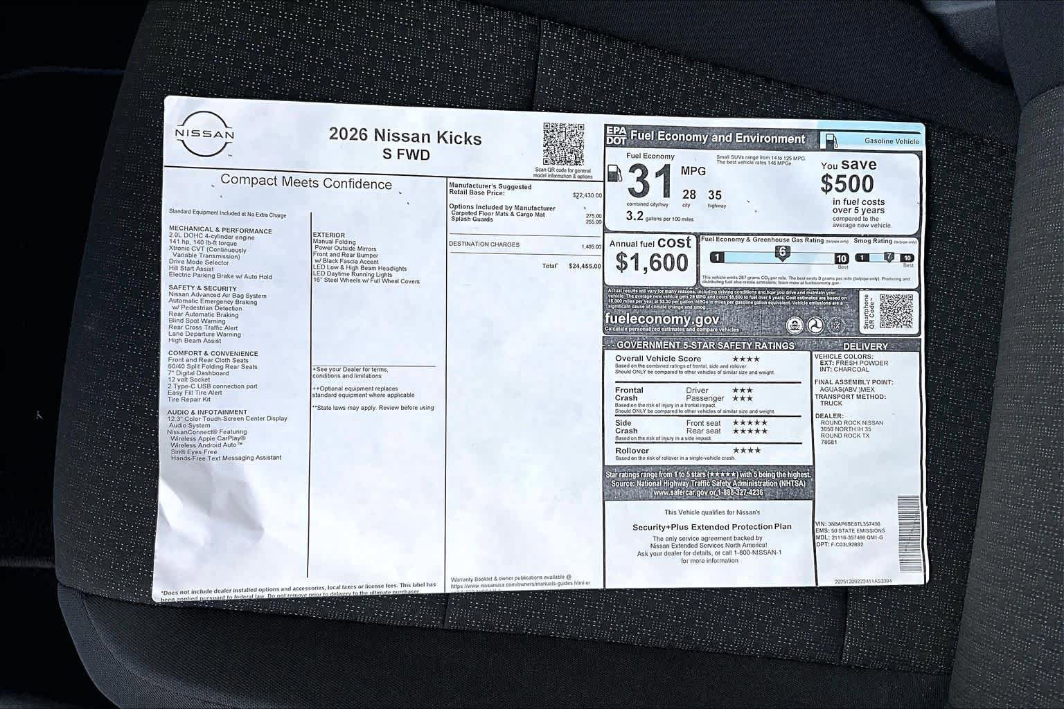 New 2026 Nissan Kicks S image 21