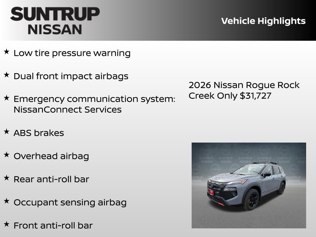 New 2026 Nissan Rogue Rock Creek image 16