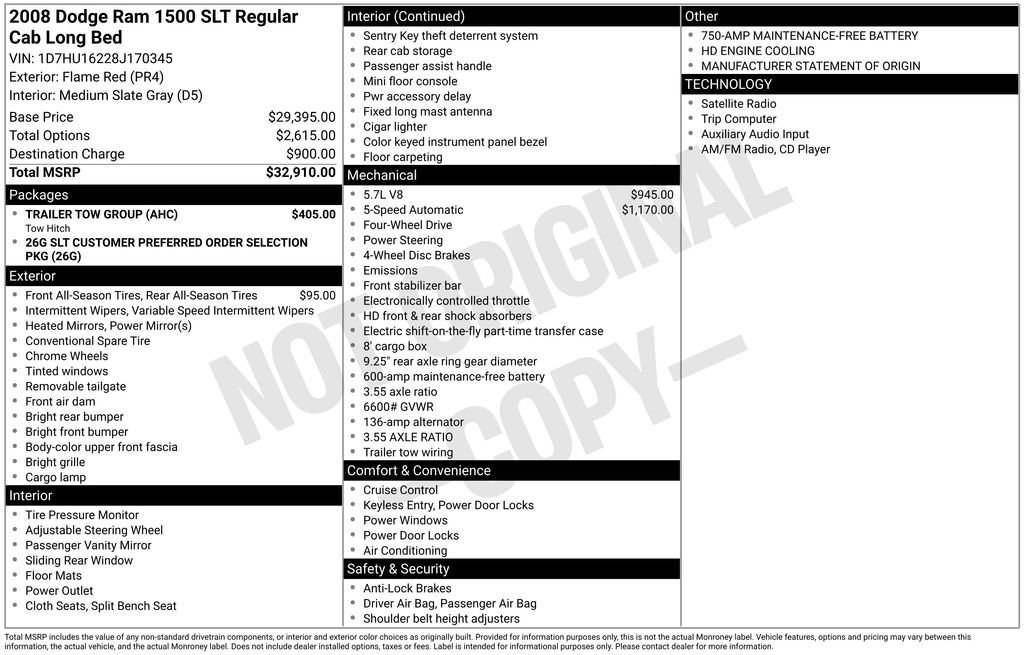Used 2008 Dodge Ram 1500 Truck SLT w/ Trailer Tow Group image 4