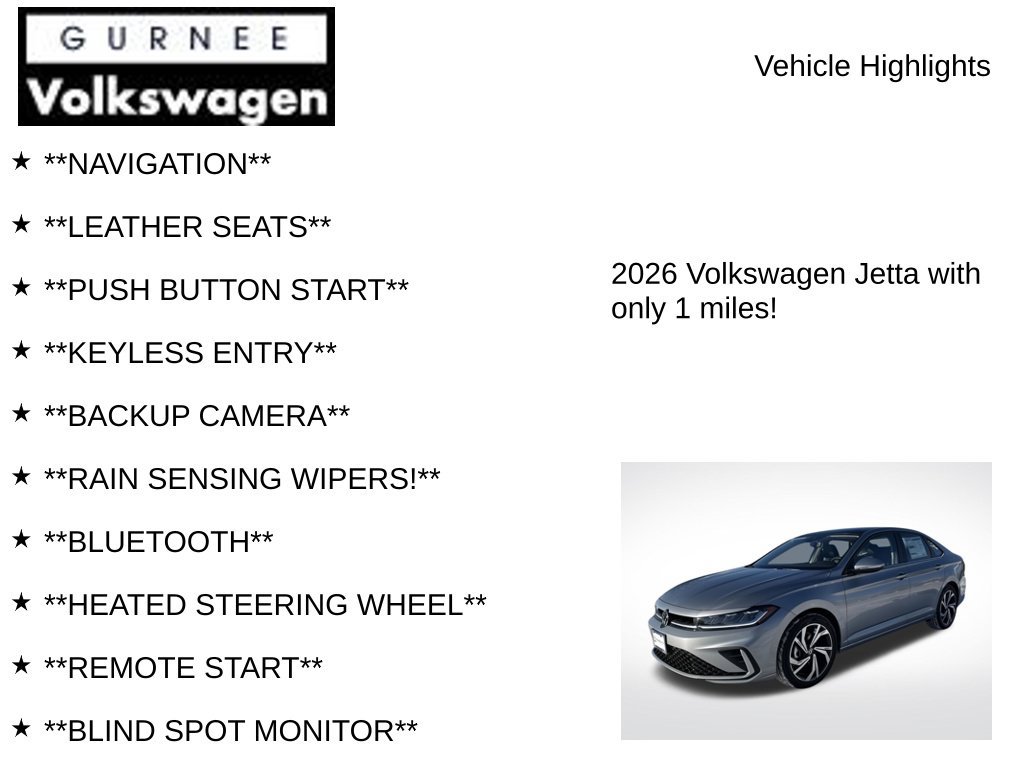 New 2026 Volkswagen Jetta SEL FWD image 7