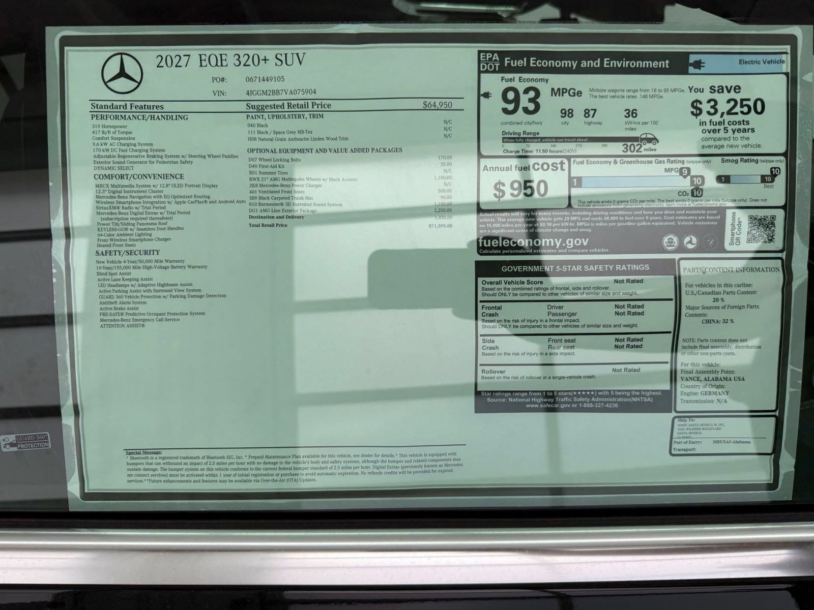 New 2027 Mercedes-Benz EQE 320+ SUV image 33