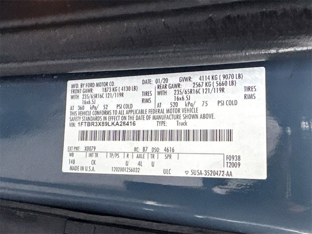 Used 2020 Ford Transit 250 148 High Roof Extended image 16