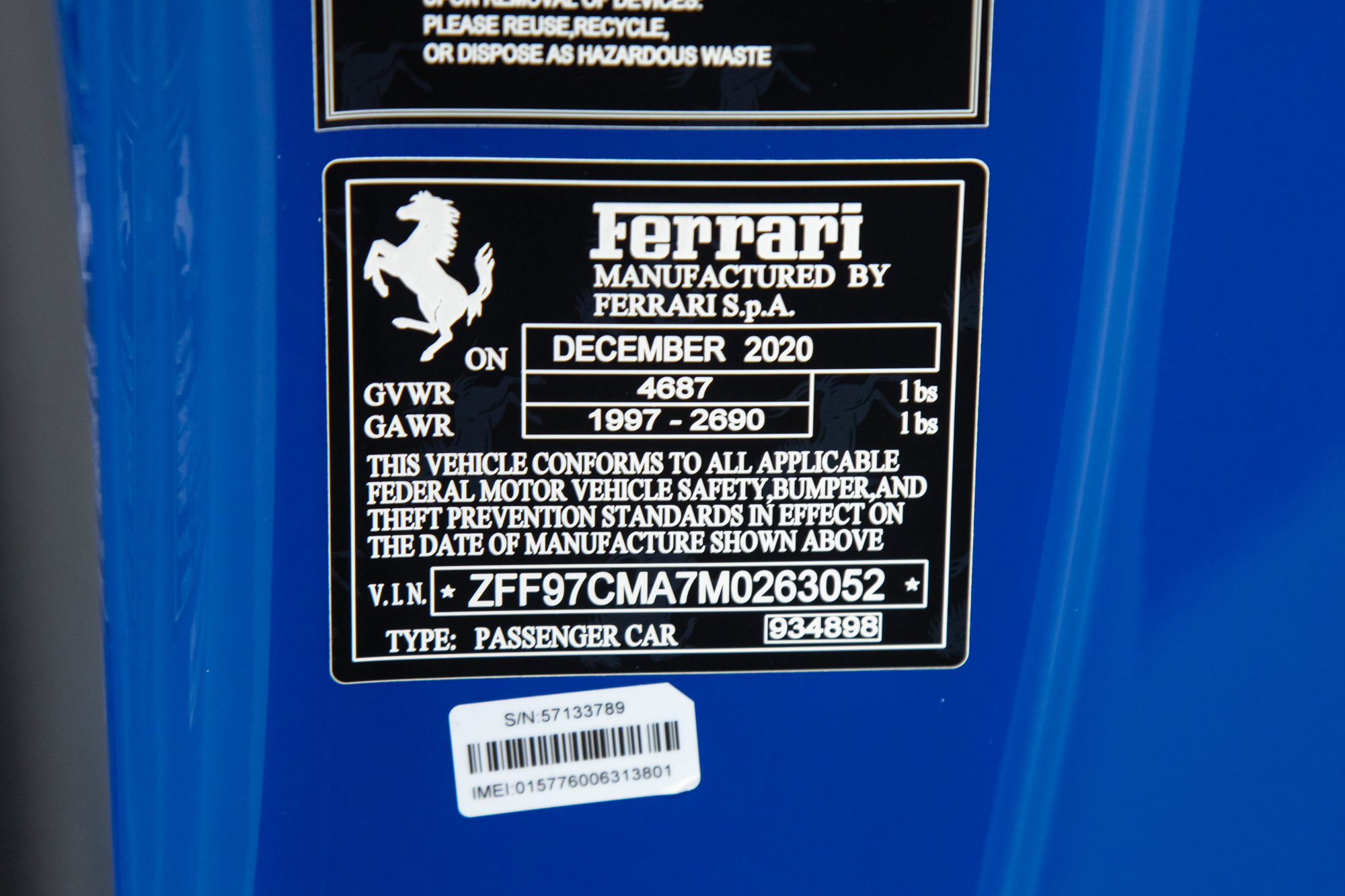 Certified 2021 Ferrari 812 GTS RWD image 54