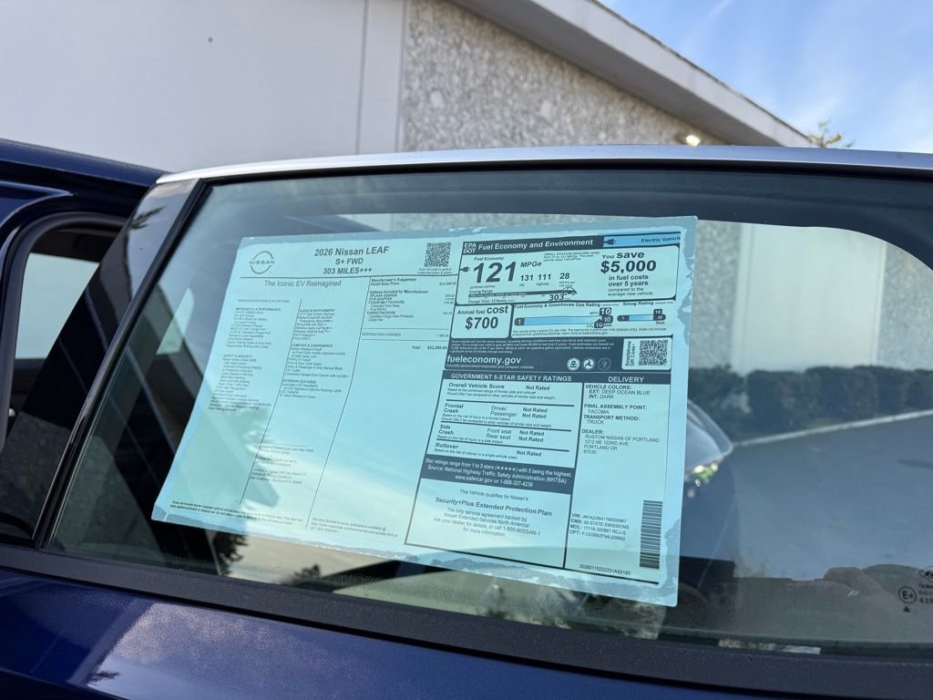 New 2026 Nissan Leaf w/ Floor Mat Package (S+) image 17