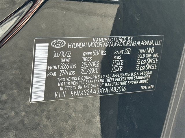 Certified 2022 Hyundai Santa Fe SEL w/ Cargo Package image 32