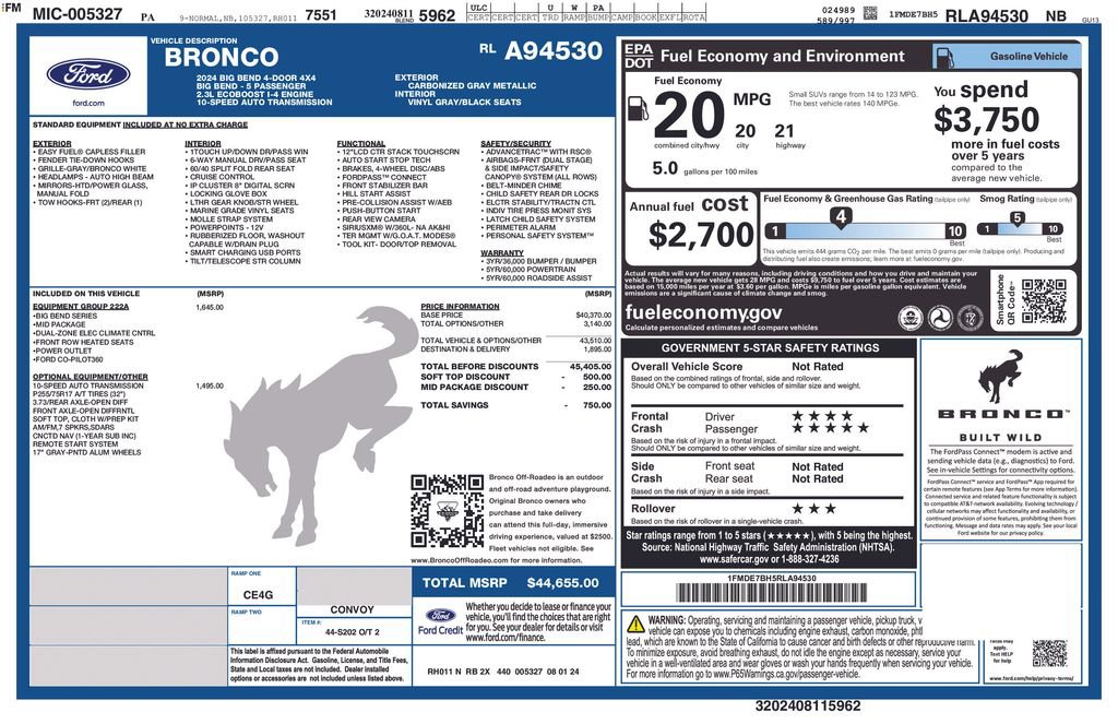 Used 2024 Ford Bronco Big Bend image 6