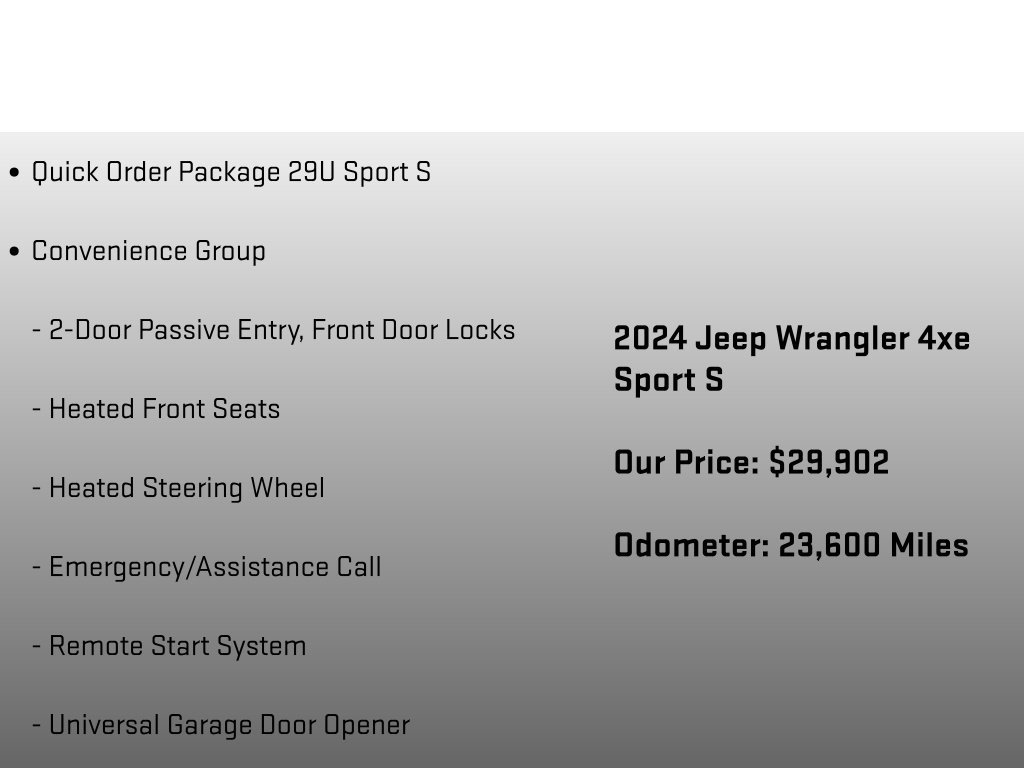 Used 2024 Jeep Wrangler Unlimited w/ Convenience Group AWD/4WD image 6