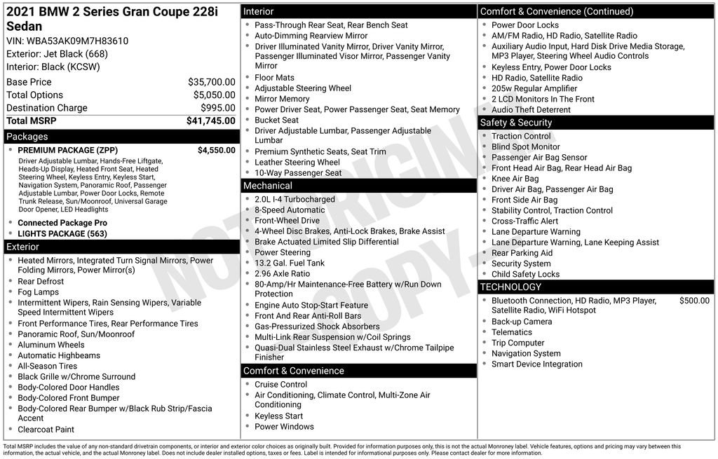 Used 2021 BMW 228i Gran Coupe w/ Premium Package image 15