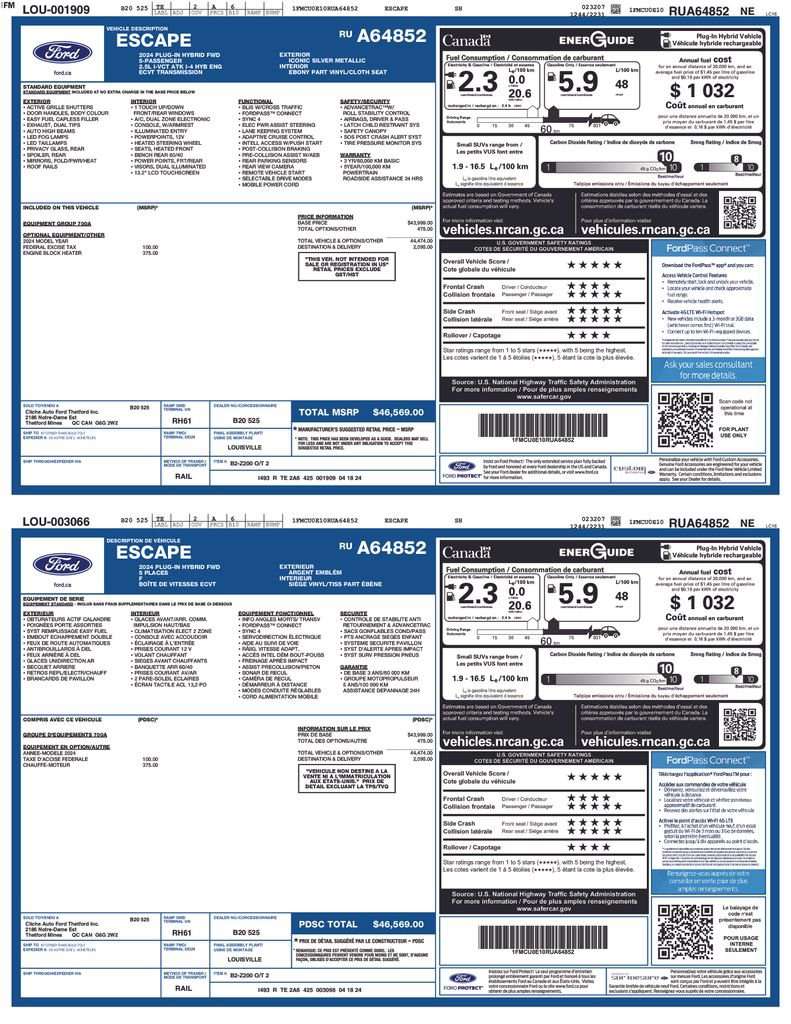 Used 2024 Ford Escape Base 4D Sport Utility image 23