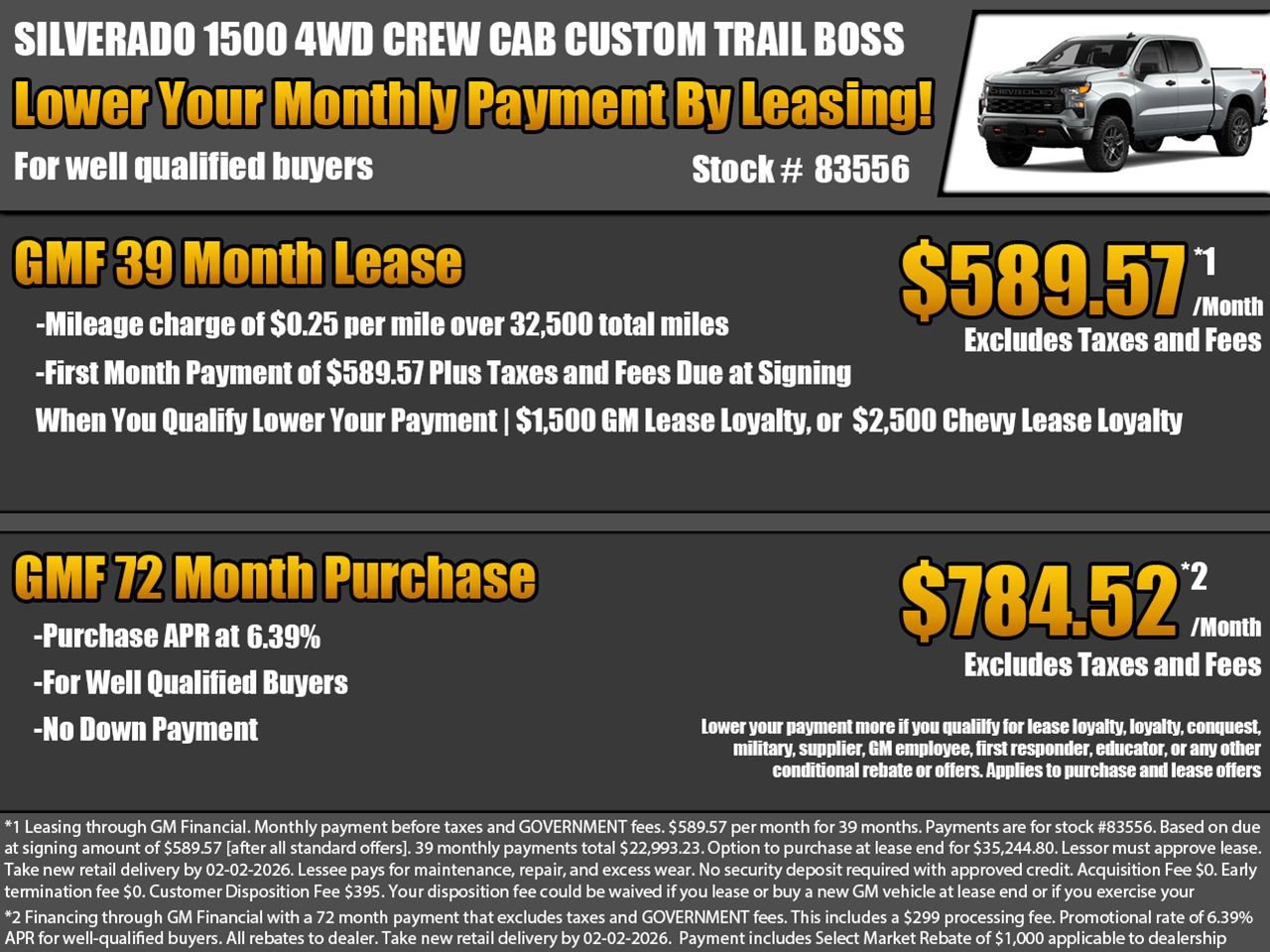 New 2026 Chevrolet Silverado 1500 Custom Trail Boss image 2