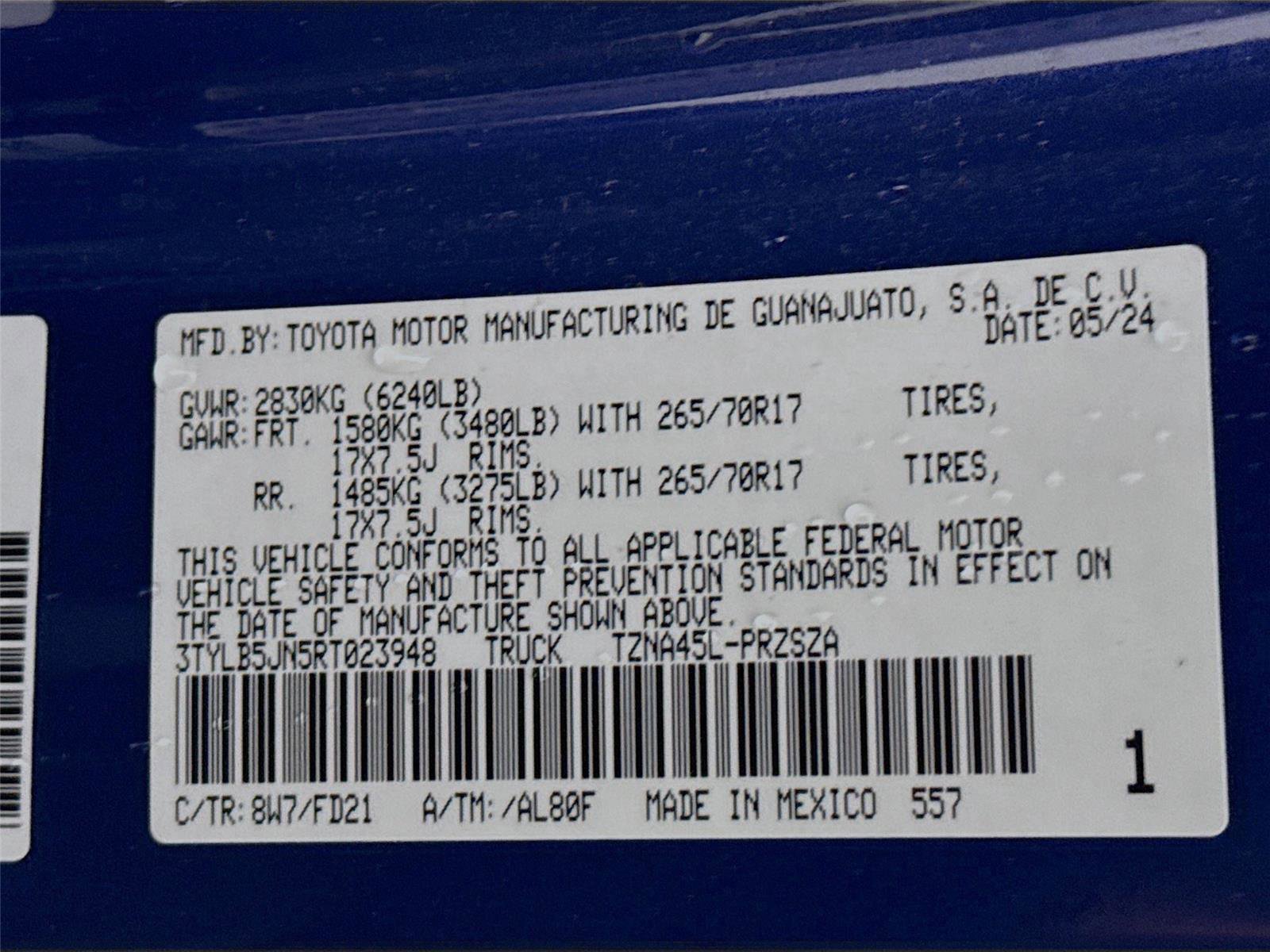 Certified 2024 Toyota Tacoma TRD Off-Road AWD/4WD image 45