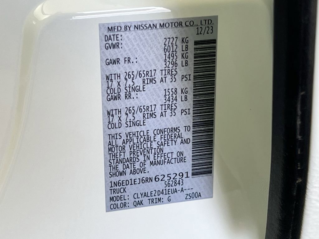 Certified 2024 Nissan Frontier SL w/ Technology Package image 32