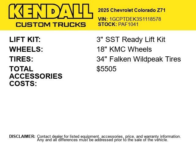 Used 2025 Chevrolet Colorado Z71 w/ Technology Package AWD/4WD image 2