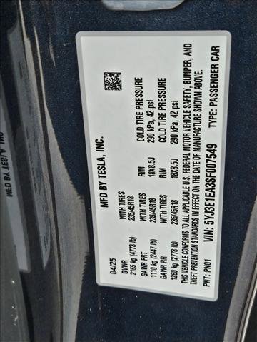 Used 2025 Tesla Model 3 Long Range RWD image 15