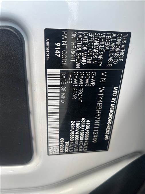 Used 2022 Mercedes-Benz Sprinter 2500 image 9