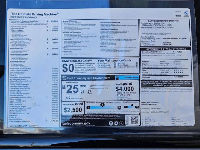 New 2026 BMW X5 sDrive40i w/ M Sport Package image 17