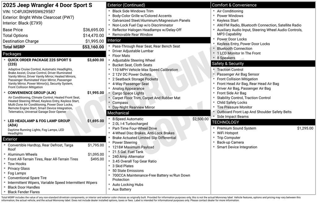 New 2025 Jeep Wrangler Sport S image 23