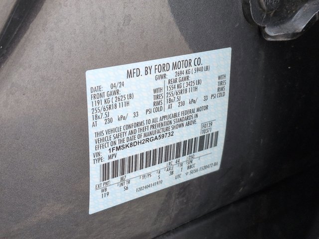 Certified 2024 Ford Explorer XLT w/ Equipment Group 202A image 24