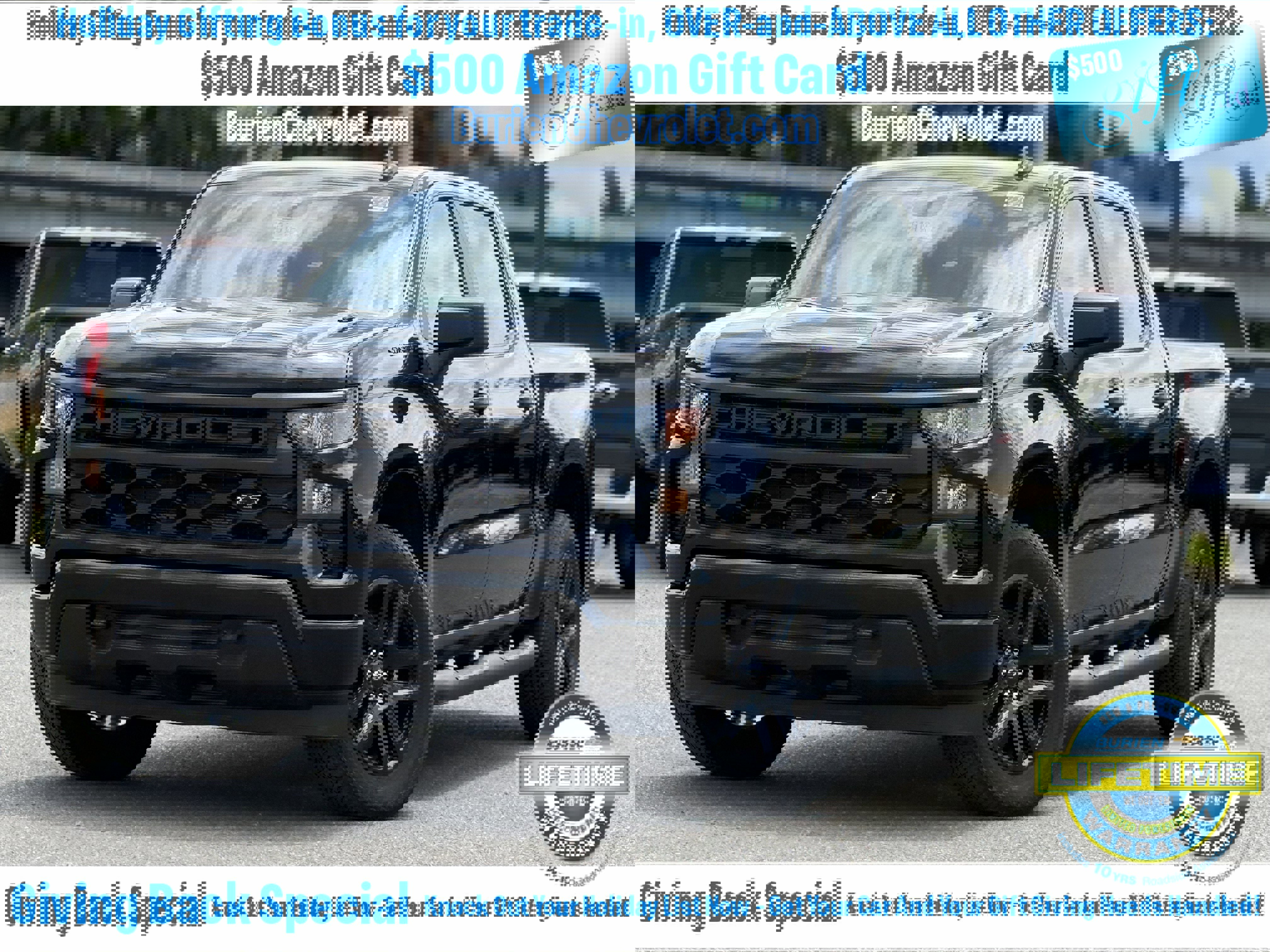 New 2025 Chevrolet Silverado 1500 Custom w/ Turbomax Blackout Package