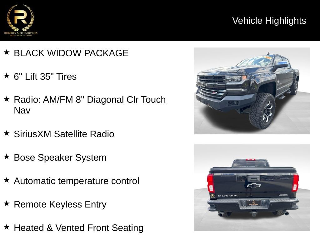 Used 2018 Chevrolet Silverado 1500 LTZ Z71 w/ LTZ Plus Package AWD/4WD image 9