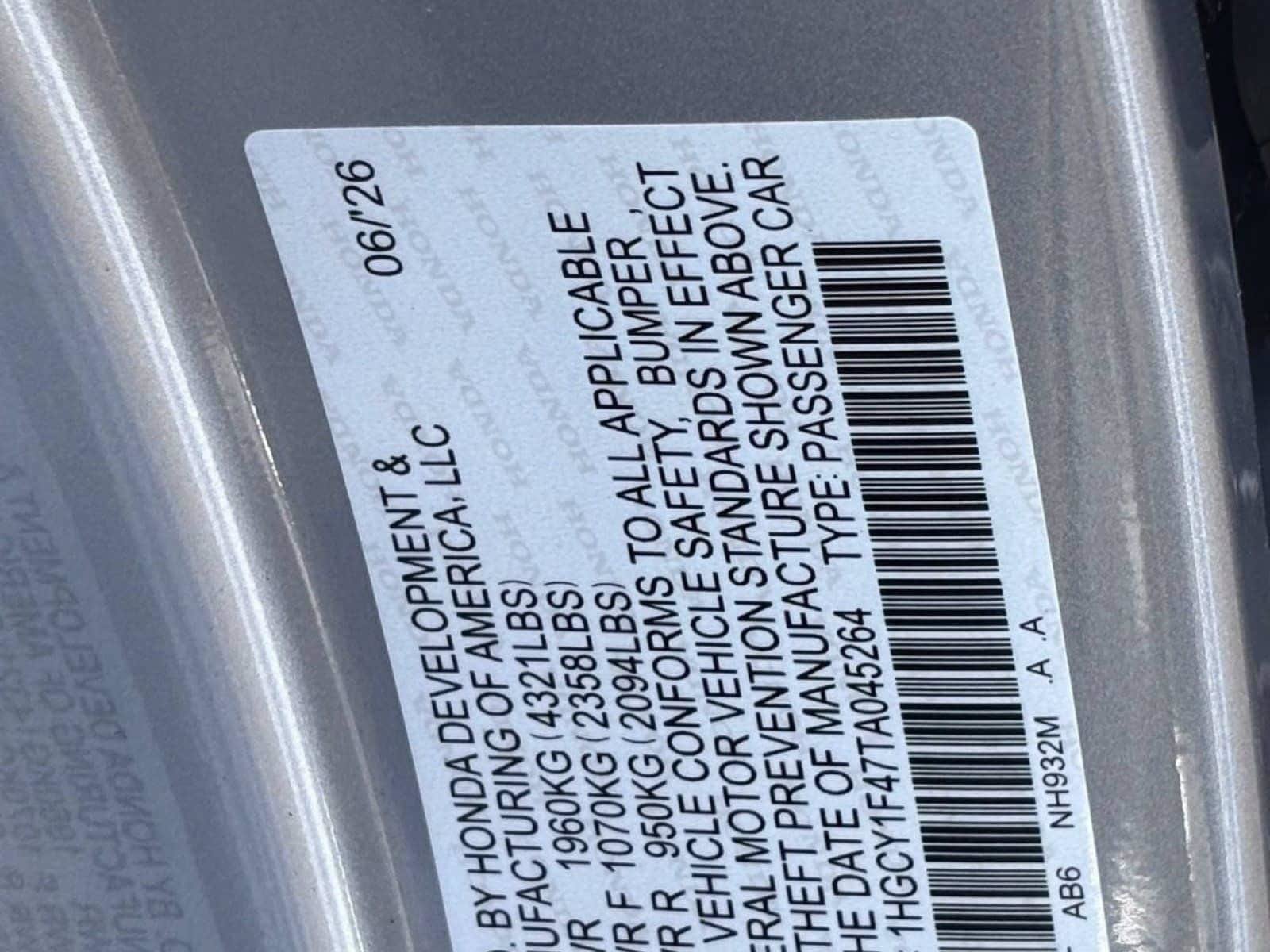 New 2026 Honda Accord SE image 24