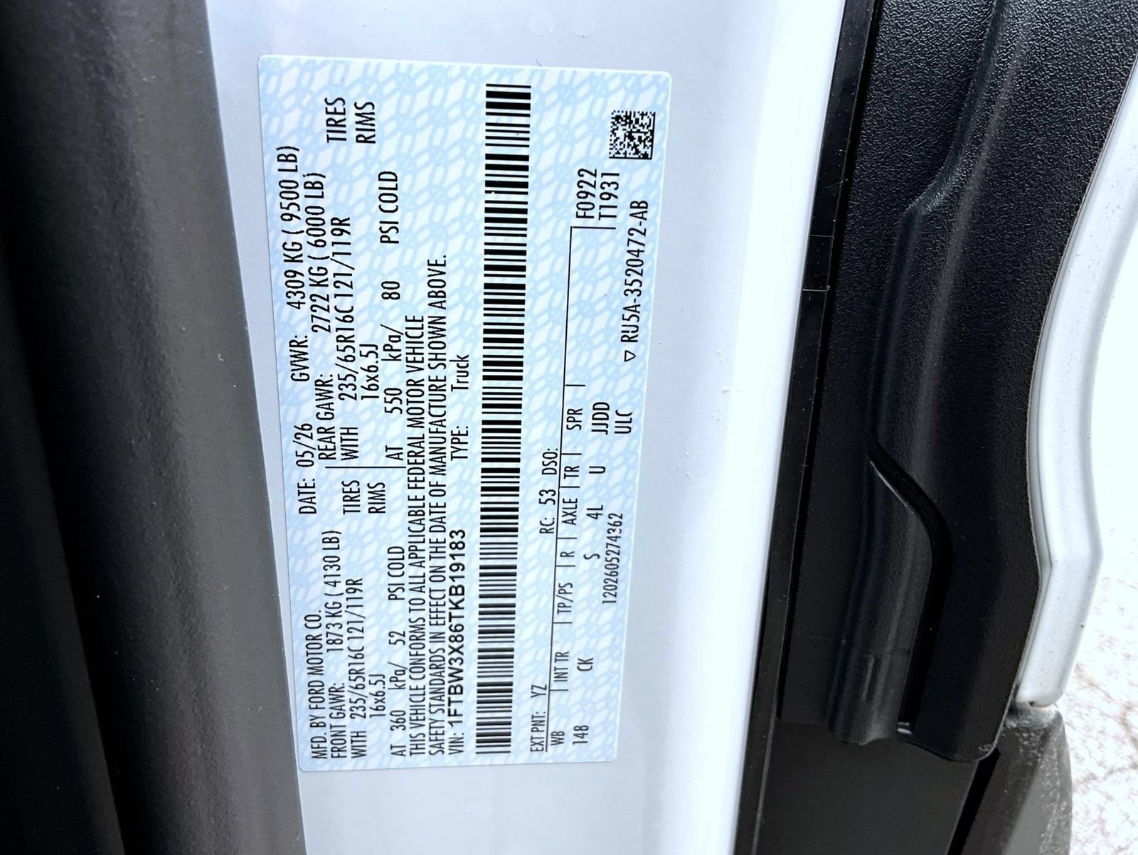 New 2026 Ford Transit 350 148 High Roof Extended w/ Load Area Protection Package RWD image 22