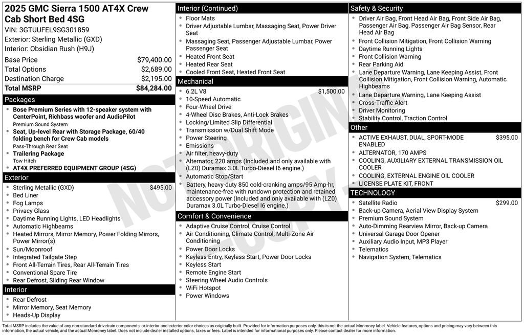Certified 2025 GMC Sierra 1500 AT4X image 53