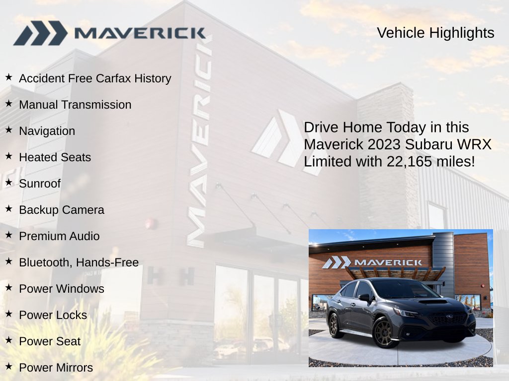 Used 2023 Subaru WRX Limited AWD/4WD image 5