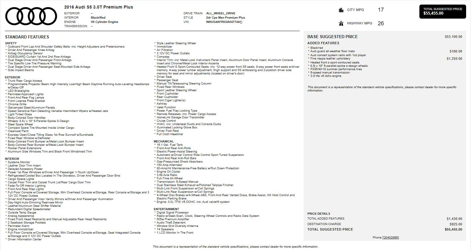 Used 2016 Audi S5 Premium Plus w/ Technology Package image 2