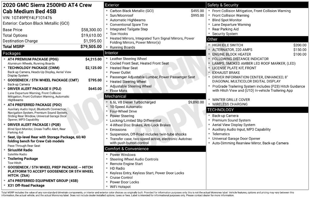 Used 2020 GMC Sierra 2500 AT4 w/ AT4 Premium Package AWD/4WD image 21