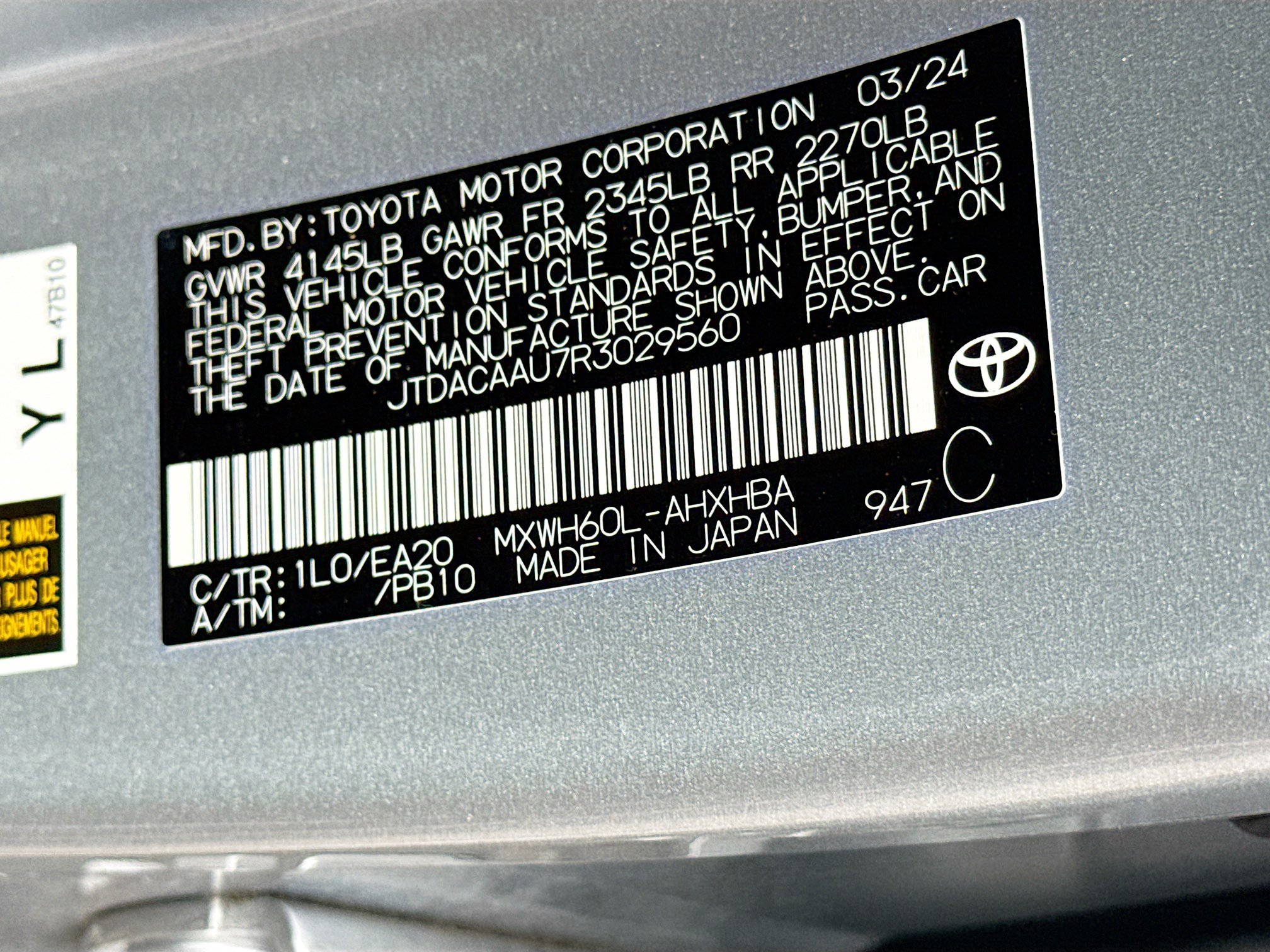 Used 2024 Toyota Prius Limited FWD image 43