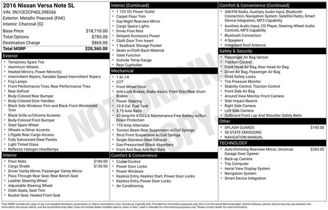 Used 2016 Nissan Versa Note FWD image 4