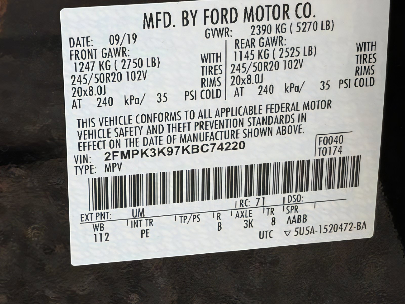 Used 2019 Ford Edge Titanium w/ Equipment Group 301A FWD image 35