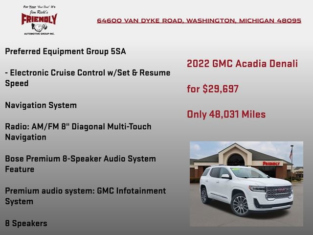 Used 2022 GMC Acadia Denali image 5
