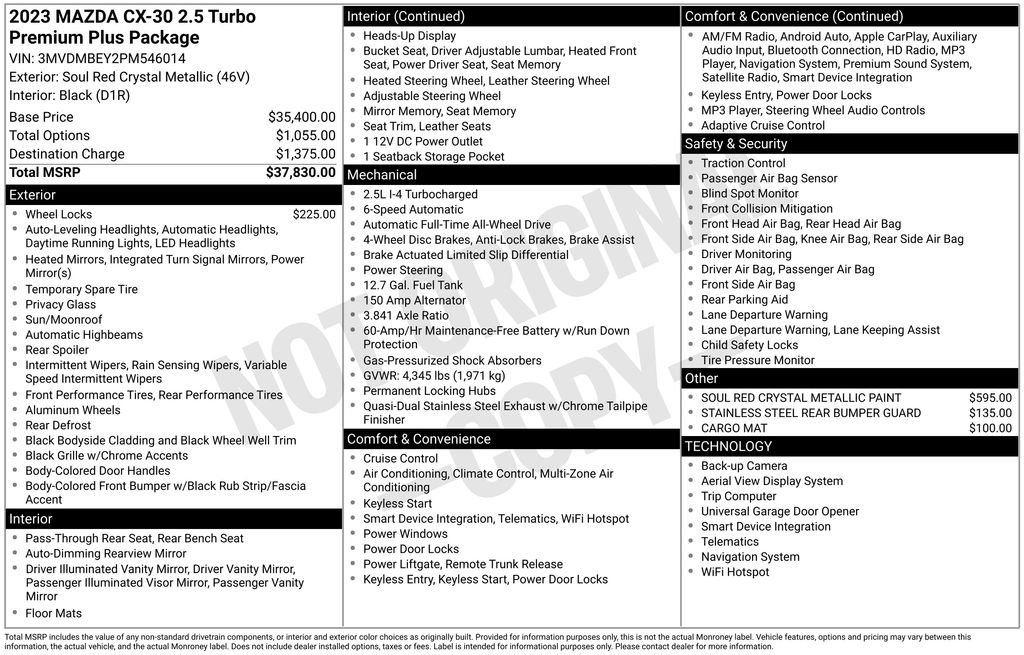 Used 2023 MAZDA CX-30 2.5 Turbo w/ Premium Plus Pkg image 7