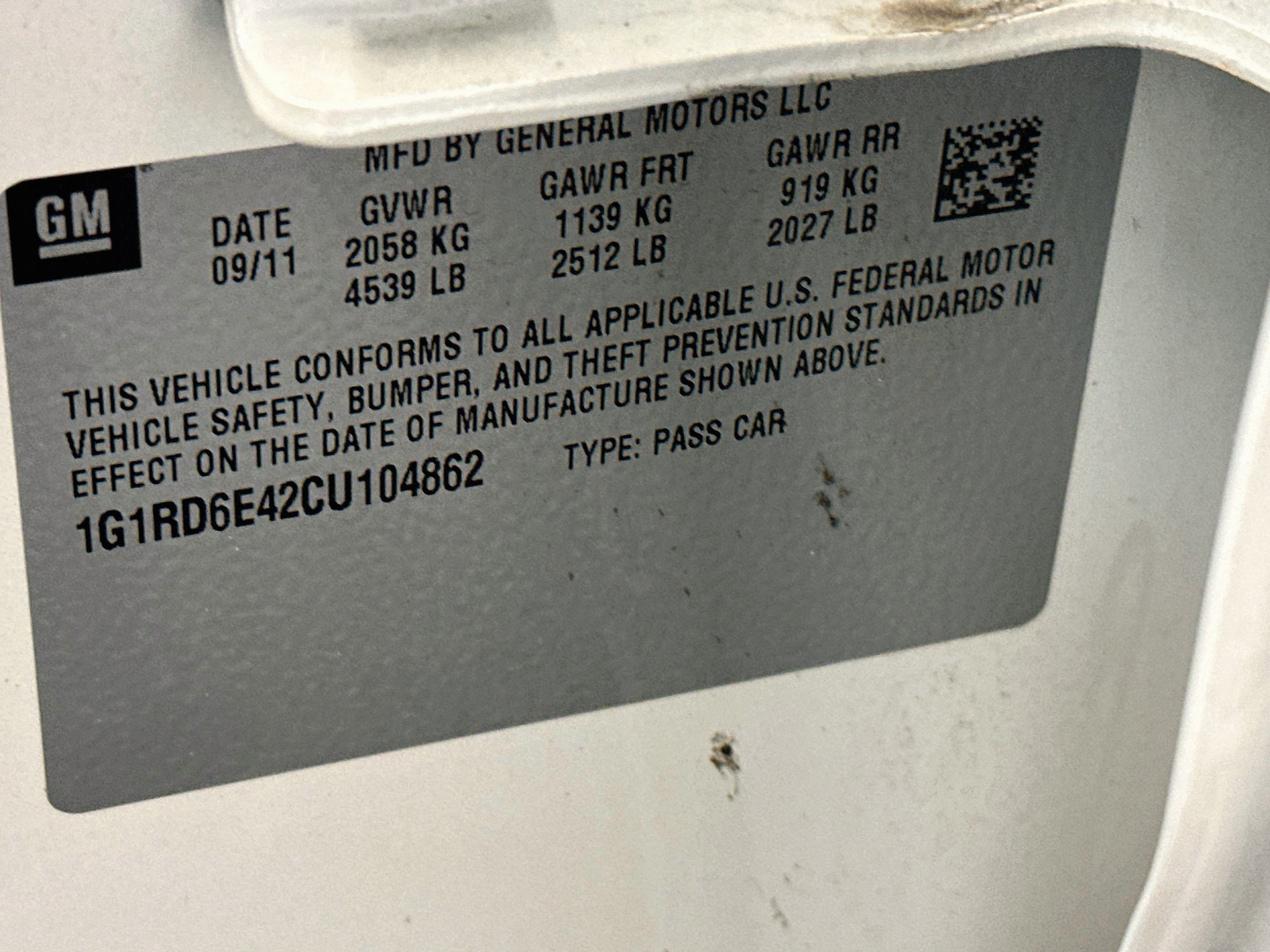 Used 2012 Chevrolet Volt Premium w/ Premium Trim Package FWD image 12