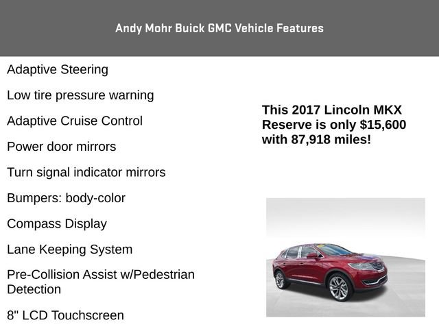 Used 2017 Lincoln MKX Reserve w/ Driver Assistance Package AWD/4WD image 12