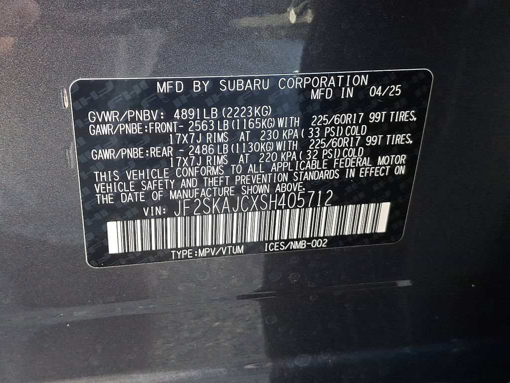 Certified 2025 Subaru Forester Wilderness w/ Wilderness Package AWD/4WD image 17