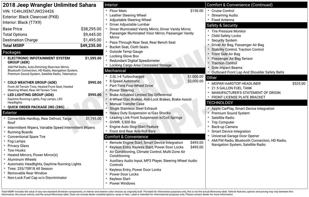 Used 2018 Jeep Wrangler Unlimited Sahara image 6