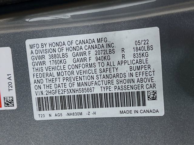 Used 2022 Honda Civic Sport image 30