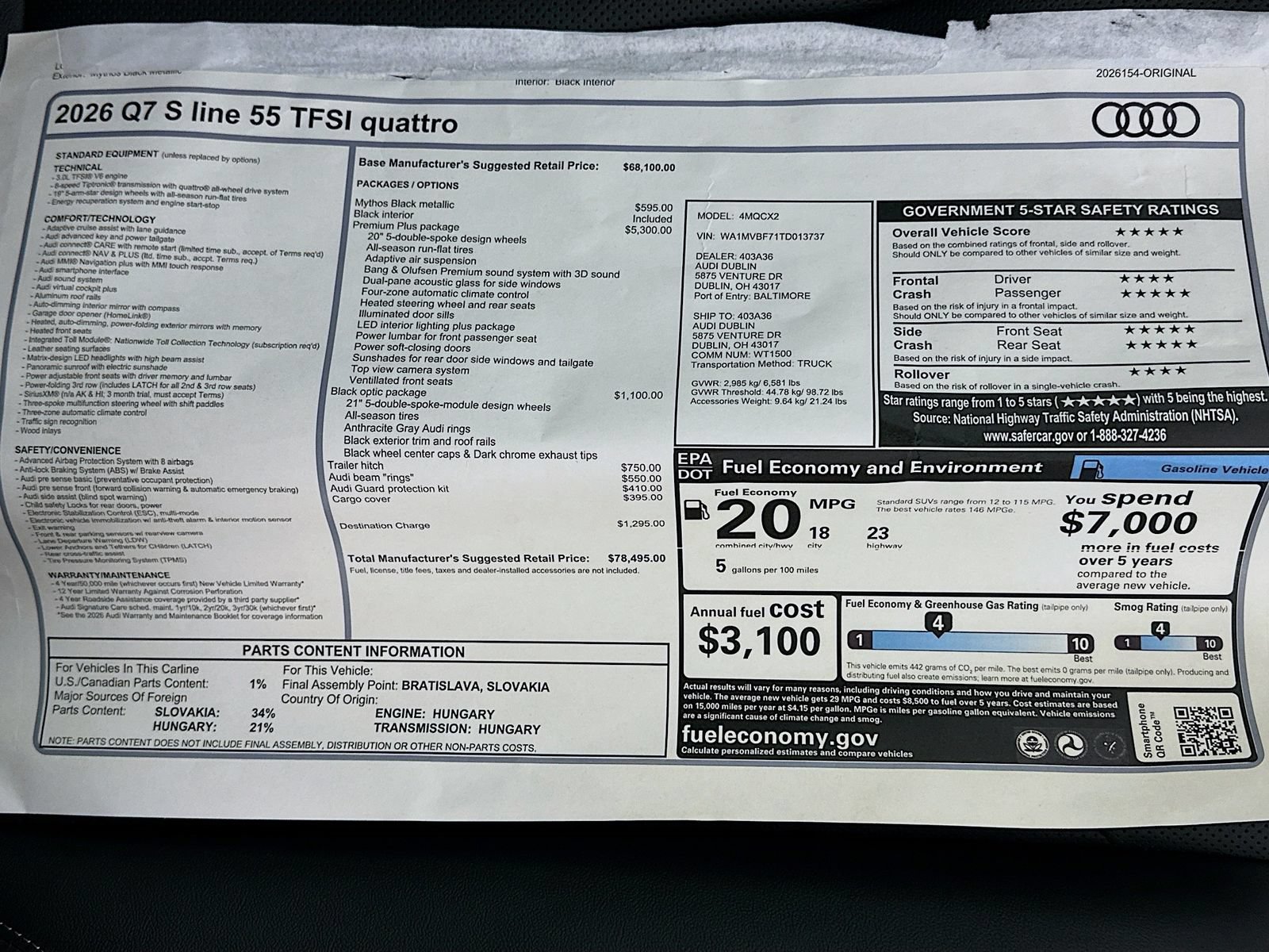 New 2026 Audi Q7 Premium Plus AWD/4WD image 47