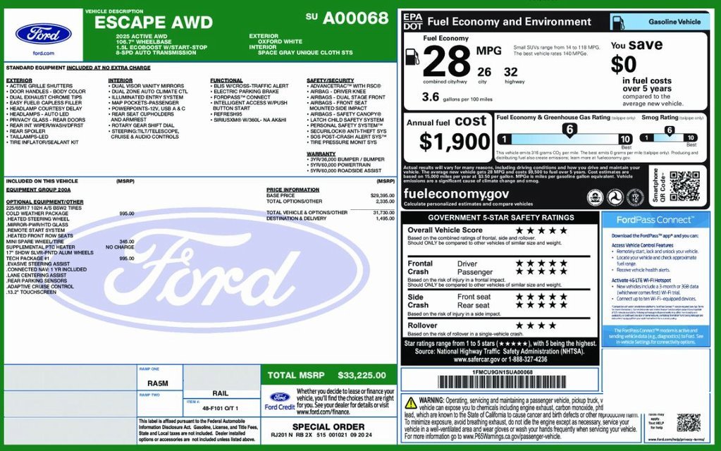 New 2025 Ford Escape Active w/ Tech Pack #1 image 5