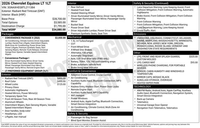 New 2026 Chevrolet Equinox LT w/ Convenience Package II image 14