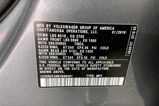 Used 2019 Volkswagen Atlas SE w/ Towing Package image 34